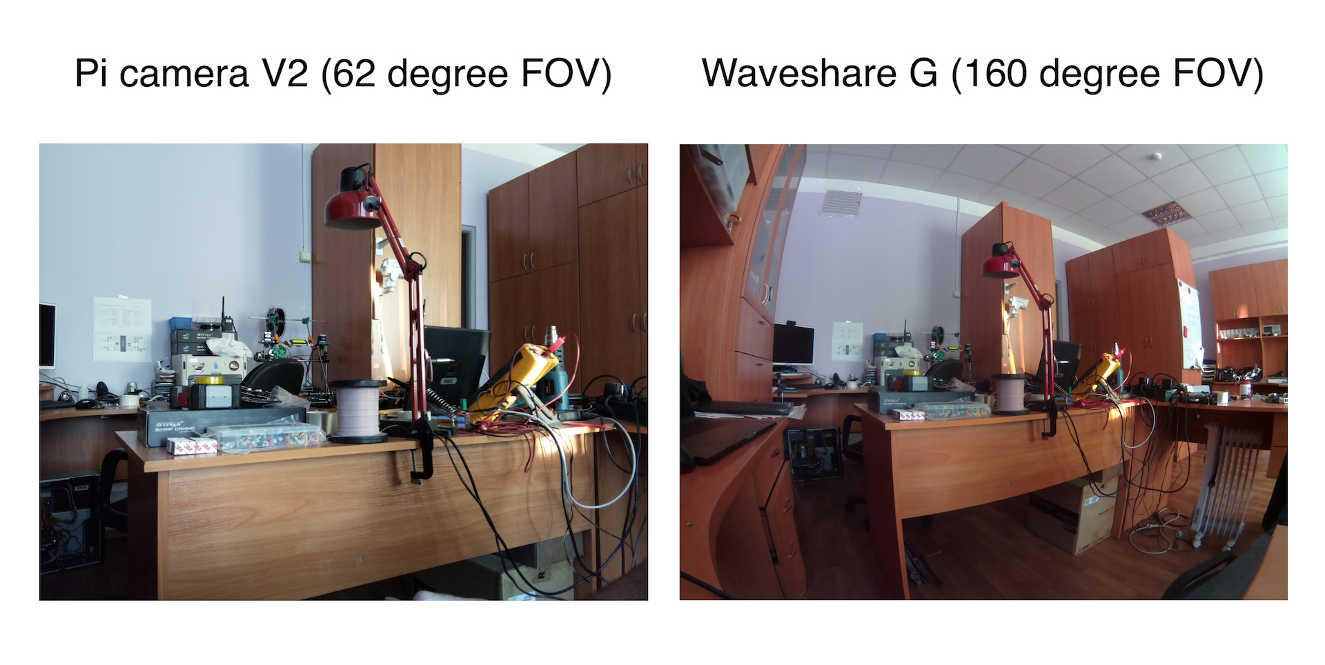 62 degree and 160 degree shots comparison